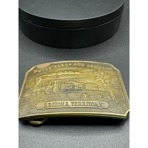 Wells Fargo And Company Brass Belt Buckle - Vintage Tiffany New York Arizona Ter main image 4